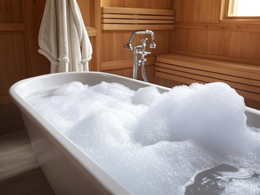 Sauna Blankets vs. Hot Tubs: Which Is Better? bath tub with bubble bath